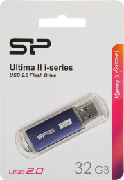 Флеш Диск Silicon Power 32GB Ultima II-I Series SP032GBUF2M01V1B USB2.0 синий