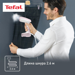 Отпариватель ручной Tefal Access Steam Pocket DT3050E1 1300Вт белый/розовый
