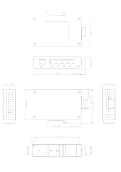 Промышленный неуправляемый коммутатор MOXA EDS-205A-T, 5 портов 10/100BaseT X , IP30, от -40 до 75°C, DIN-Rail