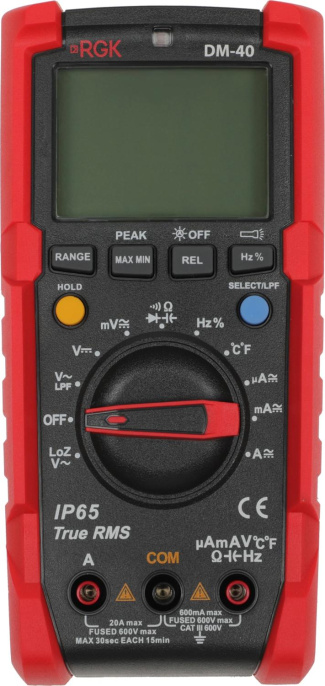 Мультиметр цифровой RGK DM-40, автоматический/ручной [776431]