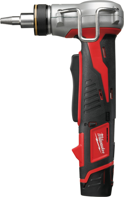 Расширитель для труб Milwaukee C12PXP-202C 4933427247 тип батареи: Li-ion, 12В, емкость аккумуляторной батареи: 2 Ач, длина хода: 14мм, 2 аккумуляторных блока M12 B2, зарядное устройство