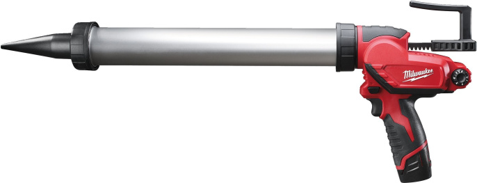 Клеевой пистолет Milwaukee M12 PCG/600A-201B 4933441670 аккумуляторный, 6 скоростей, максимальное толкающее усилие: 1780 Н, держатель картриджа на 600 мл, 1 x M12 B2 аккумулятор, C12 C зарядное устройство в комплекте