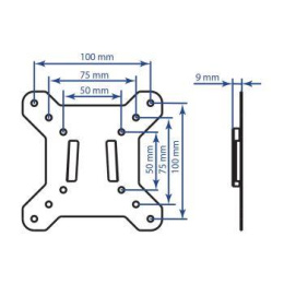 Кронштейн для телевизора Kromax VEGA-3 new, 15-32", настенный, фиксированный,  черный [24043]