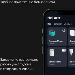 Умная колонка ЯНДЕКС Станция Миди 24Вт, с Алисой, серый [yndx-00054gry]