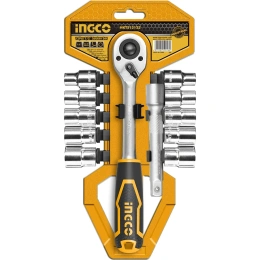 Набор головок INGCO INDUSTRIAL 1/2, с трещоткой, 12 шт HKTS12122