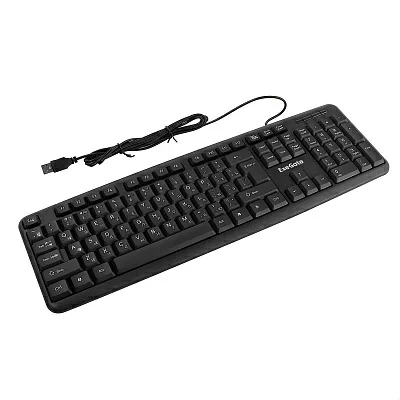 Клавиатура ExeGate LY-331S EX293971RUS (USB, полноразмерная, влагозащищенная, 104кл., Enter большой, длина кабеля 1,7м, черная, RTL)