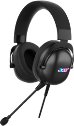 Гарнитура игровая Acer AHW122,  для компьютера, мониторные,  проводные, черный [zl.hdscc.01u]