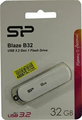 Накопитель Silicon Power Blaze B32 SP032GBUF3B32V1W USB3.2 Flash Drive 32Gb (RTL)