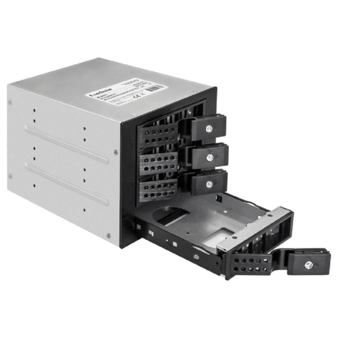 Корзина для HDD ExeGate HS435-02 универсальная, на 4*3,5"/2.5" SATA HDD, занимает 3*5,25" отсека, RTL EX291657RUS