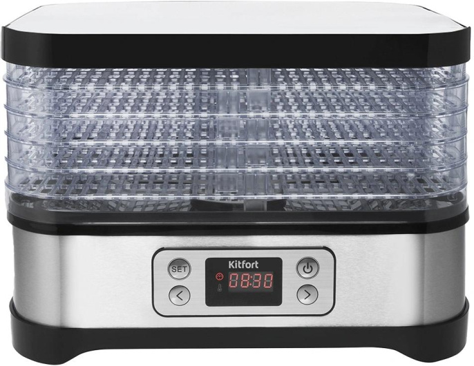 Сушилка для овощей и фруктов KITFORT КТ-1903,  черный,  5 поддонов