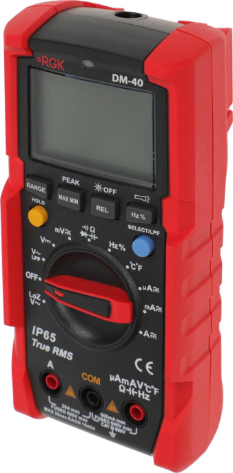 Мультиметр цифровой RGK DM-40, автоматический/ручной [776431]