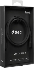 Кабель ttec 2DK59S USB Type-C - USB Type-C (1.2м, черный) USB 2.0 Type-C, черный, длина 1.2 м