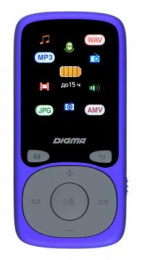 MP3 плеер Digma B4 flash,  8ГБ,  синий