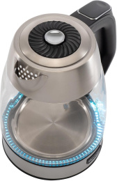 Чайник электрический Rondell RDE-1004, 1.7л, стекло/металл