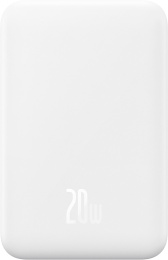 Портативное зарядное устройство Baseus P10022107223-00 Magnetic Mini Wireless Fast Charge Power Bank 5000mAh 20W с кабелем Type-C to Type-C 30cm Stellar White PPCXM05
