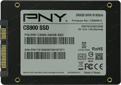 Накопитель SSD 240 Gb SATA 6Gb/s PNY CS900 SSD7CS900-240-PB 2.5" 3D TLC