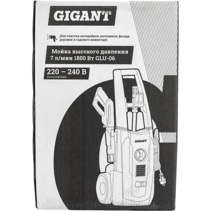 Мойка высокого давления 1,8 кВт, 420 л/ч, Gigant GLU-06