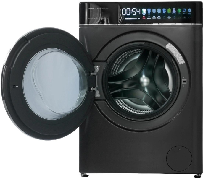 Стиральная машина Centek CT-1976 класс: A+++ загр.фронтальная макс.:10кг с сушкой черный инвертор