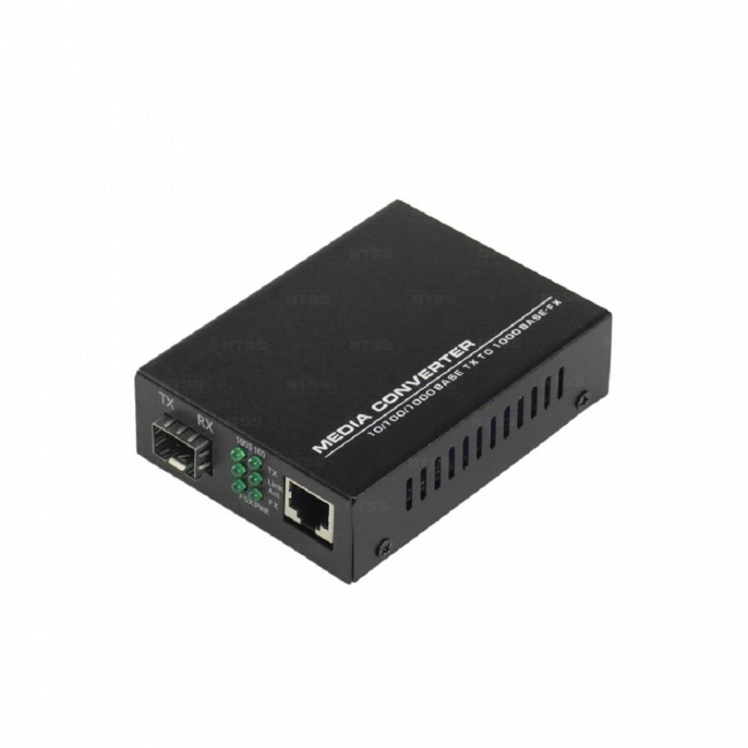 NTSS Медиаконвертер NTSS с RJ45 портом 10/100/1000Base-TX/1000Base-FX, без SFP модуля, расстояние передачи до 3,20,40,60,80,120,160,200 км, DC 5В 2А NTSS-1000-SFP