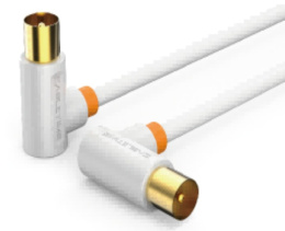 Кабель CABLETIME CF36N (CT-AV101-11-W3) 3 м, TV/антенны, 90 градусов, 75 Ом, белый