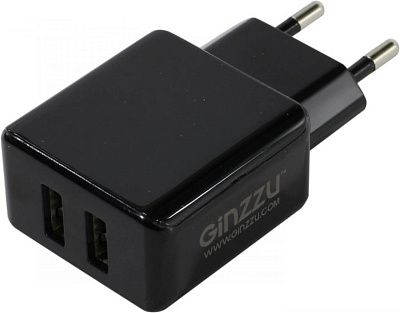 Ginzzu GA-3311UB Зарядное устройство USB  (Вх.AC110-240V  Вых.DC5V 15.5W  2xUSB)
