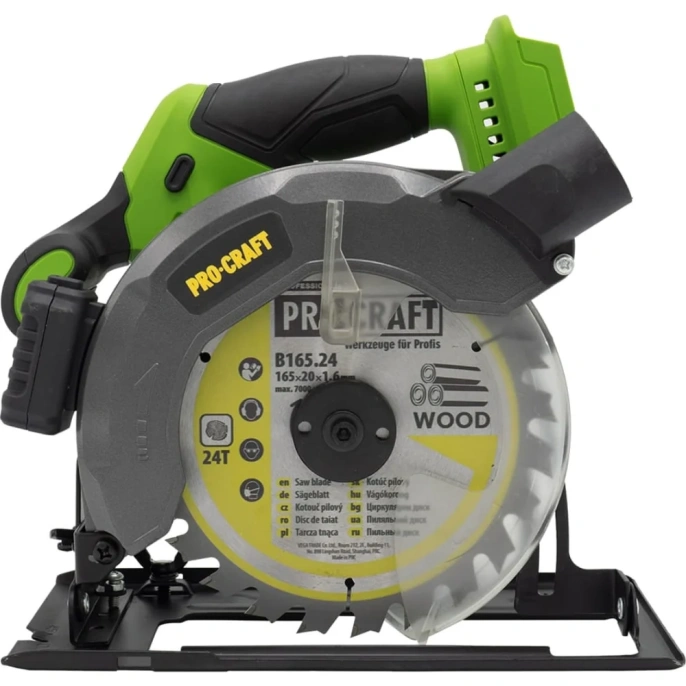 Пила дисковая аккумуляторная PROCRAFT АКБ 20В 4 Ач+ЗУ, пропил 55мм PCA28