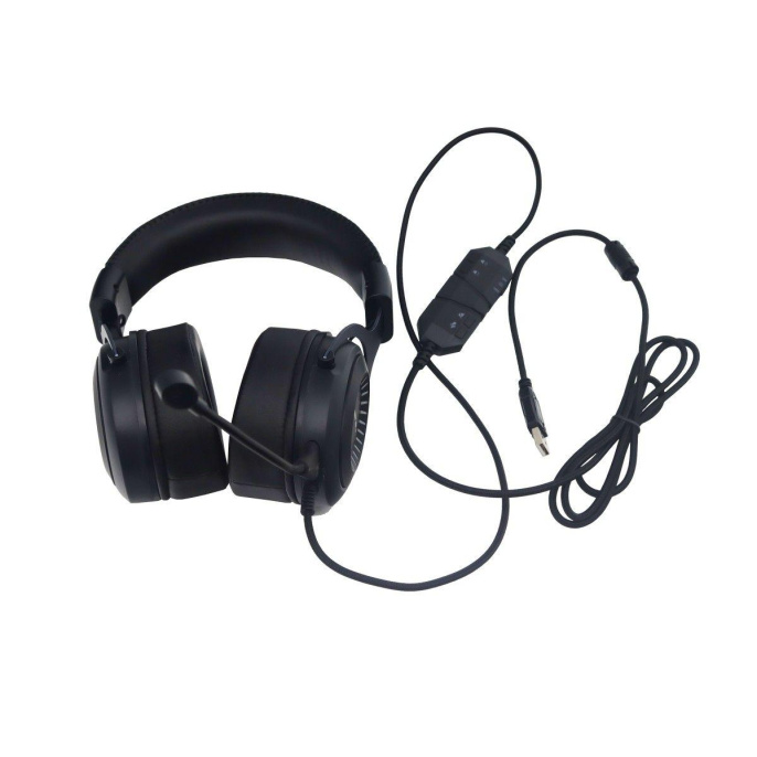 Наушники Raskat Strike 3U 50мм, 32Ом, 114±3дБ, 20-20000Гц, микрофон, USB 2м, подсветка