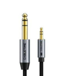 Аудиокабель CABLETIME CF25H (CT-AV321-H11G-AG1) 1 м, AUX от 6,35 до 3,5 мм