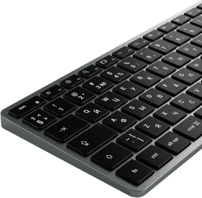 Клавиатура беспроводная Satechi Slim X2 Bluetooth Keyboard - русская раскладка. Цвет: серый космос