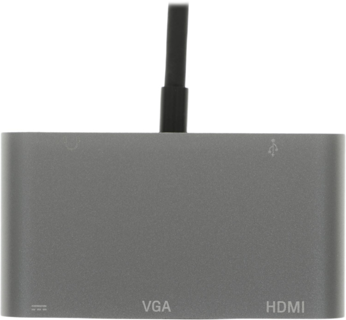 Хаб (разветвитель) PALMEXX серебристый [px/hub usbc-hdmi-vga-usbc]