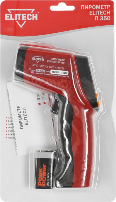 Пирометр Elitech П 350 красный/черный 180999