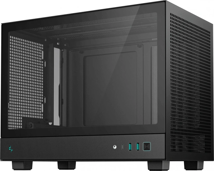 Корпус DeepCool CH160 Черный R-CH160-BKNGI0-G-1 материал: сталь SPCC, окно: закалённое стекло, 2хUSB3.0, 1xUSB-C, Audio, без БП, 1x3.5”/2.5″, 3 слота расширения, Mini-ITX, длина видеокарты: SFX/SFX-L 305 мм/ATX 230мм, высота кулера: 172 мм, воздушное о