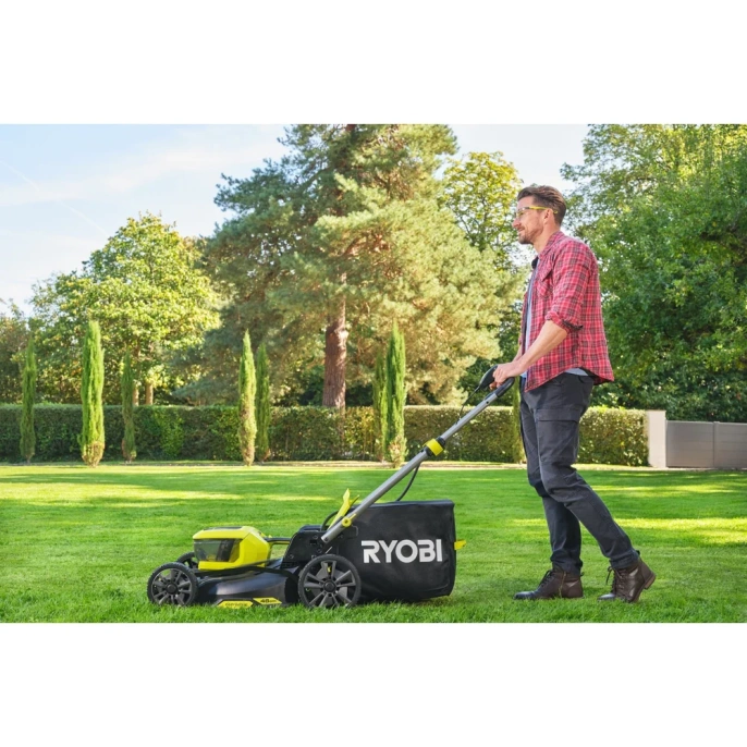 Аккумуляторная бесщеточная газонокосилка Ryobi 18В RY18LMX46A-0, 46см без АКБ и З/У 5133005789