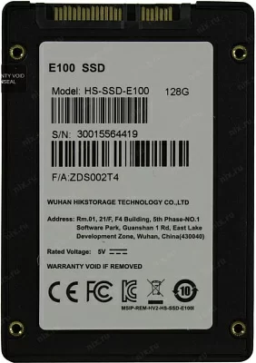 Накопитель SSD 128 Gb SATA 6Gb/s HIKVISION E100 HS-SSD-E100-128G 2.5"