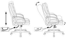 Кресло руководителя Бюрократ CH-868LT, ткань, до 120кг, серый