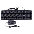 Комплект проводной клавиатура+мышь Гарнизон GKS-122, 104кл+3кн, 1000 DPI, 1.8м, черный