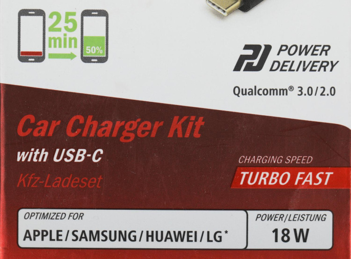Автомобильное зарядное устройство HAMA H-183327, USB-C, USB-C, 18Вт, 3A, черный [00183327]