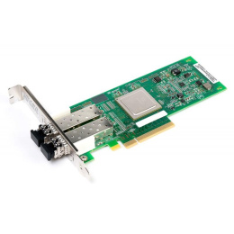 Адаптер Qlogic QLE2562-CK 8Gb Dual Port FC HBA, x8 PCIe, SR LC multi-mode optic, LP + FH, transivers included