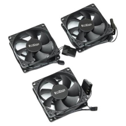 Кулер для ПК/ PCCooler DN 80 3IN 1 8080x25mm, 3-pin/Molex, 18.21CFM, 18dBA, 1400RPM, Black, 3pcs