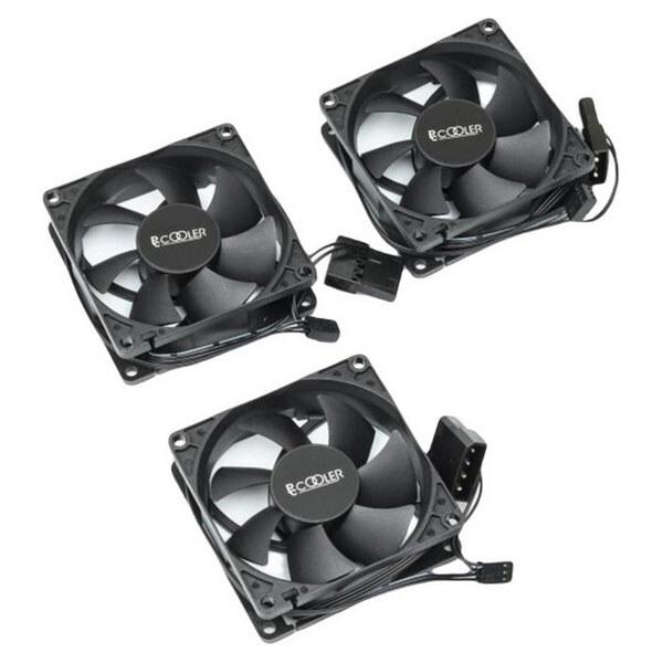 Кулер для ПК/ PCCooler DN 80 3IN 1 8080x25mm, 3-pin/Molex, 18.21CFM, 18dBA, 1400RPM, Black, 3pcs