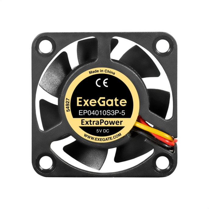 Вентилятор 5В DC ExeGate ExtraPower EP04010S3P-5 40x40x10 мм, Sleeve bearing подшипник скольжения , 3pin, 7500RPM, 35dBA EX296995RUS