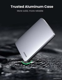 Бокс внешний для жесткого диска UGREEN CM300 70498 2.5-Inch SATA External Hard Drive Enclosure. Цвет: серый