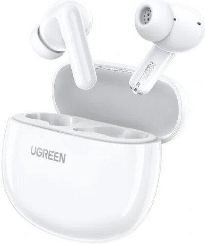 Наушники Ugreen HiTune P3 WS207 (белый) беспроводные, наушники с микрофоном, внутриканальные, портативные, полностью беспроводные (TWS), Bluetooth 5.4, время работы 5.5 ч, с кейсом 28 ч
