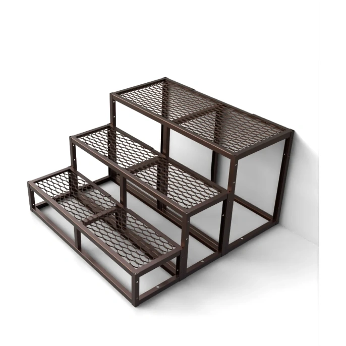 Крыльцо к дому АрсеналЪ 3 ступени Универсал с ПВЛ шоколад (уличная лестница, приступок) серия ARSENAL AVANT мод. . AR18W7148H9-06