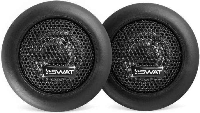 Колонки автомобильные Swat SP TW-M10 без решетки 100Вт 91дБ 4Ом 3.2см 1.25дюйм ком.:2кол. твитер однополосные