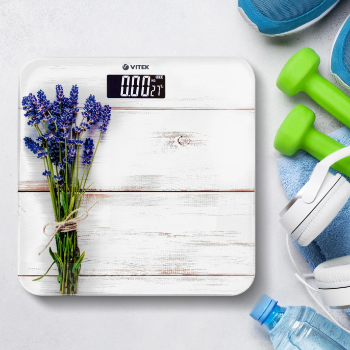 Напольные весы Vitek VT-8083, до 180кг, цвет: рисунок