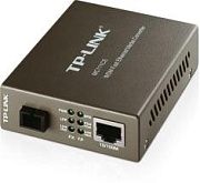 TP-Link Медиаконвертер 10/100 Мбит/с RJ45 - 100 Мбит/с разъём SC (одномодовый), полнодуплексный,Tx:1550нм, Rx:1310нм, до 20км, переключающийся адаптер питания, возможность установки в шасси TL-MC1400TP-LINK
