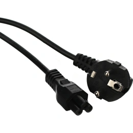 Кабель питания AOpen/Qust для ноутбуков 3-pin угловая Евровилка VDE 3G*0.5mm2 Aopen ACE022-1.8M