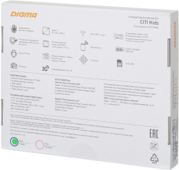 7" Детский планшет Digma CITI Kids 2/32 GB MT8321 3G, 1024 x 600, Android 9.0, розовый [cs7216mg]