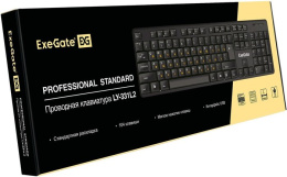Клавиатура ExeGate Professional Standard LY-331L2 (USB, полноразмерная, влагозащищенная, 104кл., Enter большой, длина кабеля 2,2м, черная, Color Box) EX279938RUS